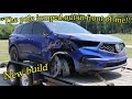Rebuilding an acura rdx aspec awd with deployed airbags after hitting a pole