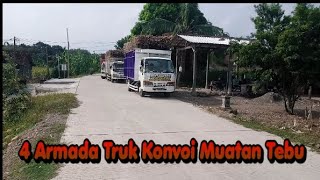 4 Armada Truk Konvoi Muatan Tebu