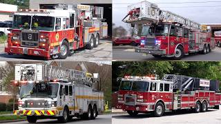 Tower Ladders - Fire Trucks Responding Compilation
