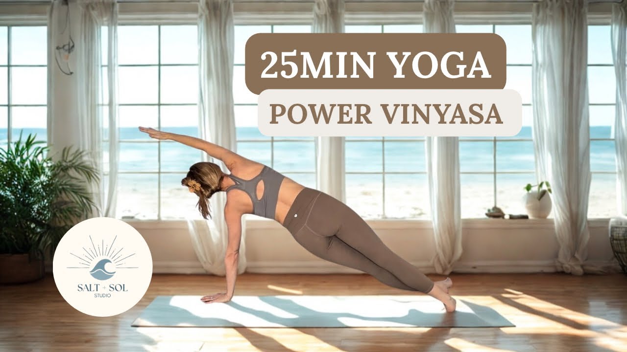 25 Min POWER YOGA Vinyasa Flow 🔥 Full Body Strength & Sweat (No Equipment)