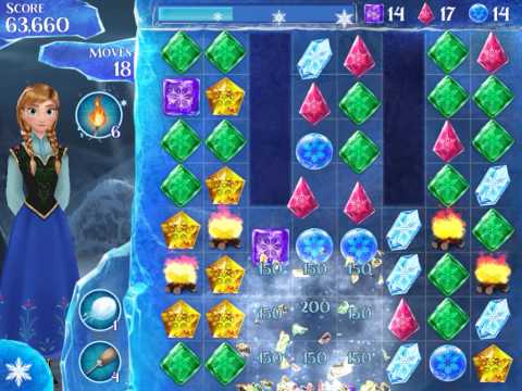 Frozen Free Fall Level 223 Live Action Play Walkthrough