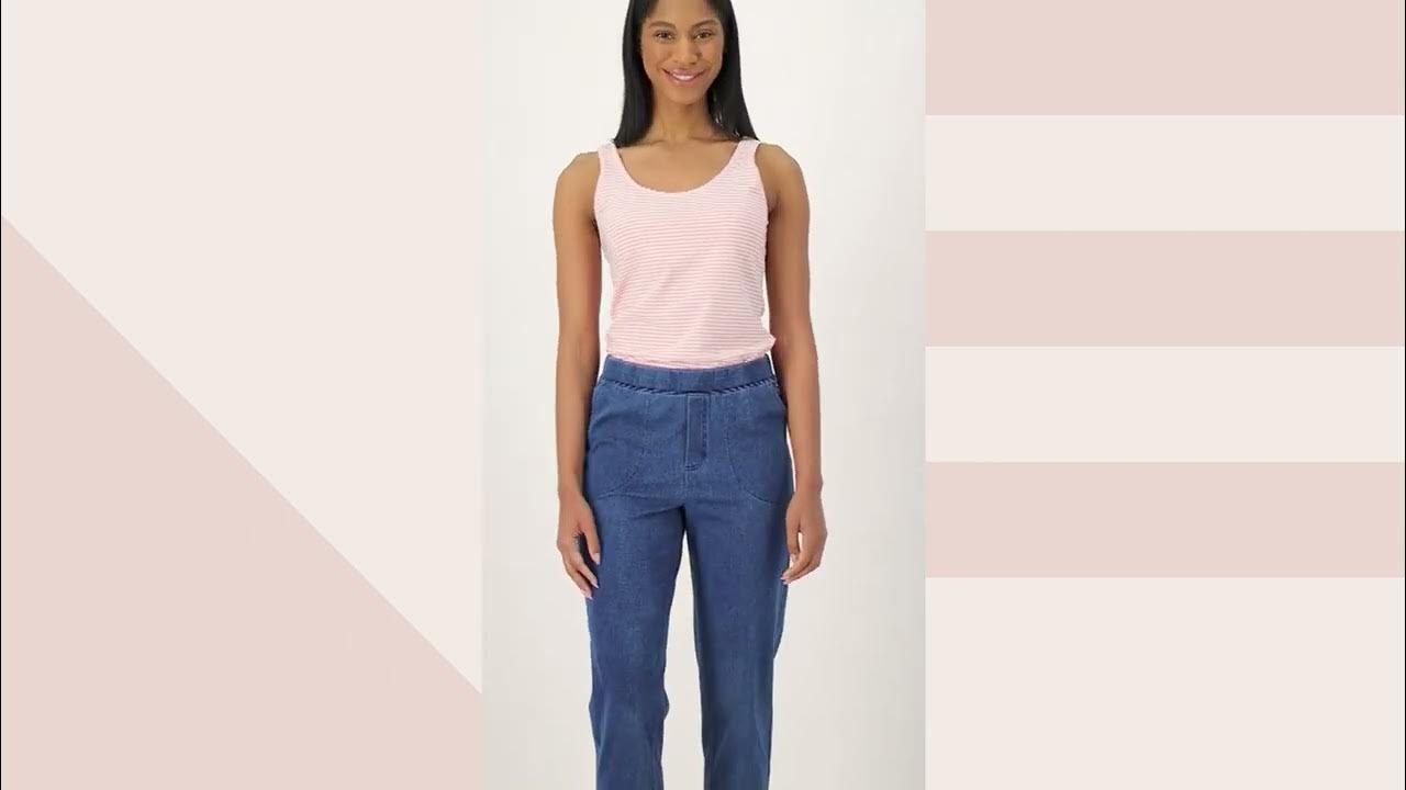 Denim & Co. Comfy Knit Air Straight Crop Pants w/ Slits on QVC 