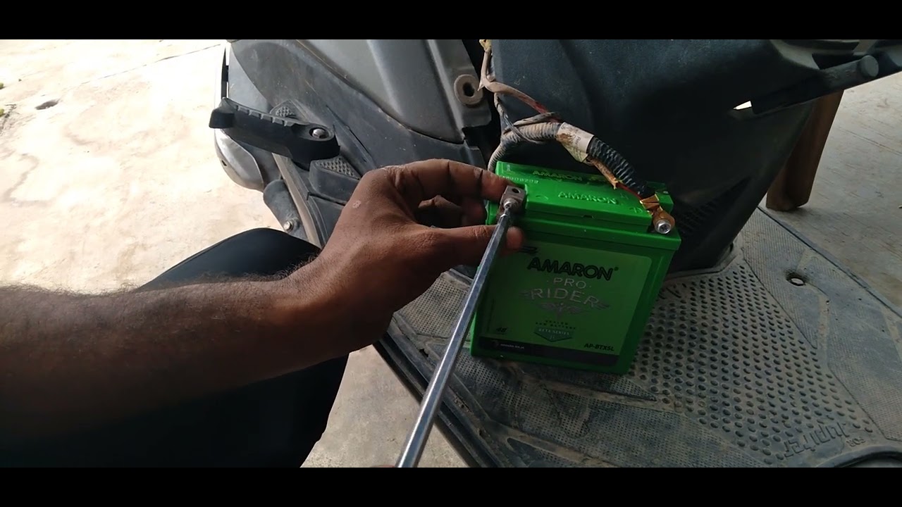 TVS Jupiter bs4 AMARON BATTERY price and instaLL YouTube