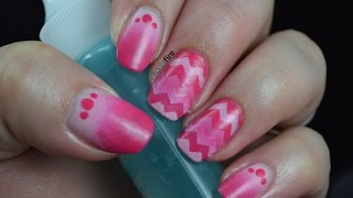 Reciprocal Gradient Chevron Manicure