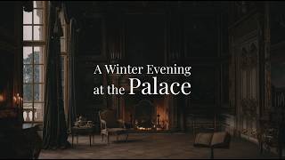 Cozy Palace Fireplace & Winter Wind | Baroque Ambience for Reading, Study & Focus (No AI Sound)