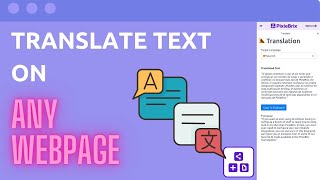 Translate text on any webpage with this tool