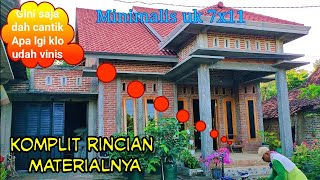 Rumah Minimalis 7x11 &  Rincian Jumlah Materialnya   Denah