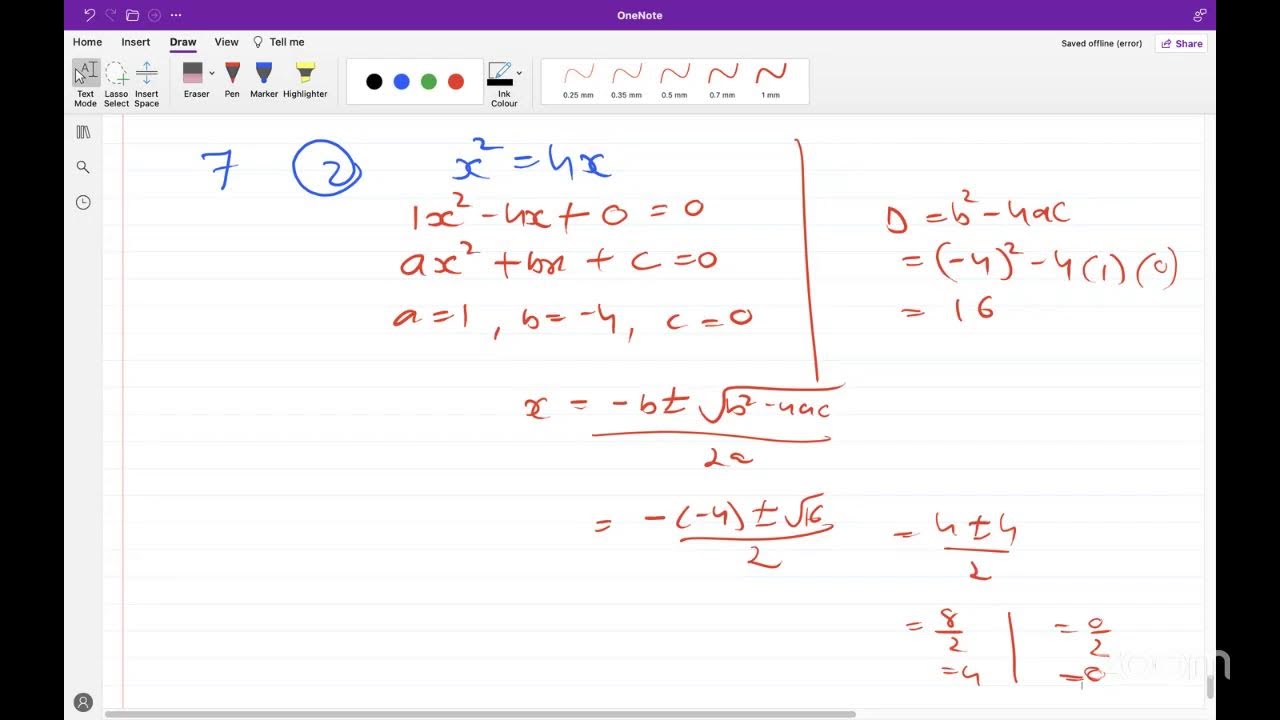 QUADRATIC PART 2 ICSE MATHS 25.2.26