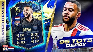 THIS CARD! 95 TEAM OF THE SEASON DEPAY REVIEW! FIFA 21 Ultimate Team