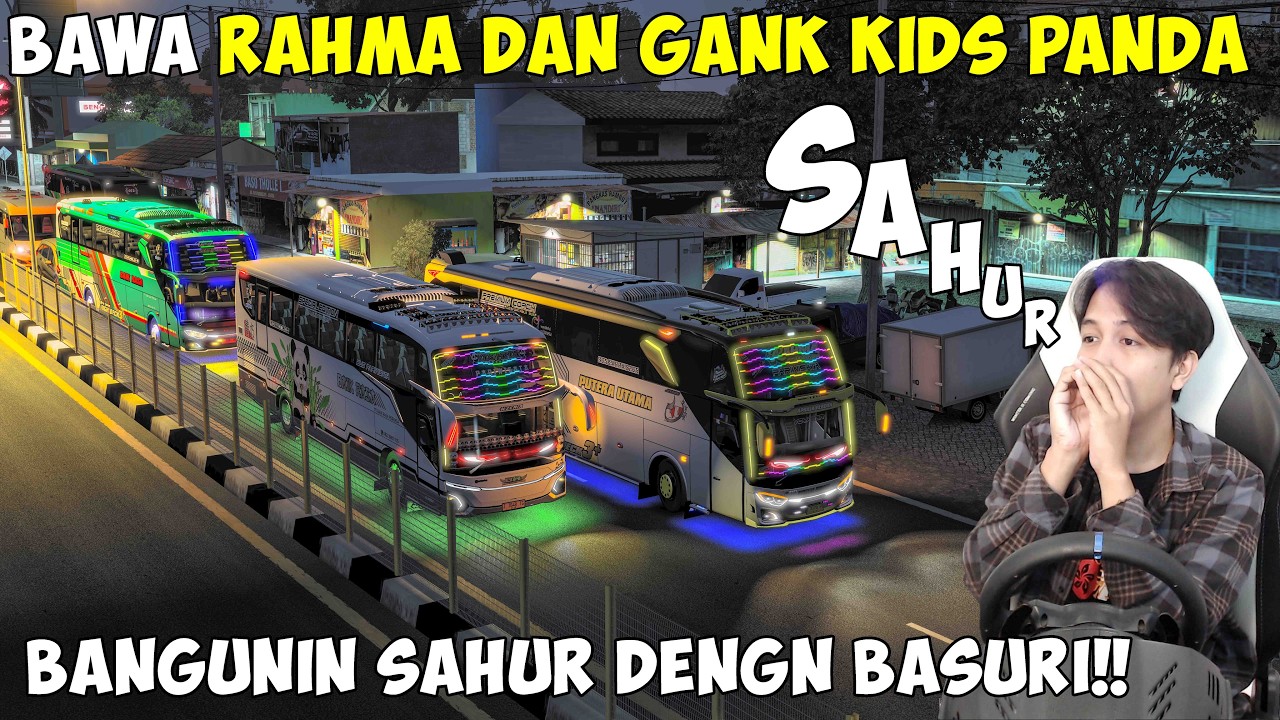 BAWA RAHMA DAN ROMBONGAN BAIK RASA KIDS PANDA BANGUNIN SAHUR DENGAN BASURI DAN FULL LAMPU !!