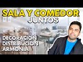 COMO DECORAR UNA SALA Y COMEDOR JUNTOS (Consejos reales y aplicables)