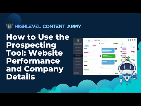 How to Use the Prospecting Tool's Website Performance Report and Company Details Section