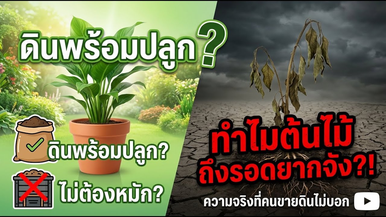 พร้อมปลูก! ดินใส่ถุงไม่ต้องพัก ทำไมต้นไม้ในบ้านส่วนใหญ่ตาย?
