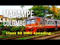 Madampe - Colombo Train Speeding with Class S8 DMU in Sri Lanka Railways