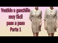 Blusa o vestido de trenzas a crochet -ganchillo - vestido a crochet parte #1