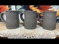 How to: Hand Building Ceramic Doily Mugs