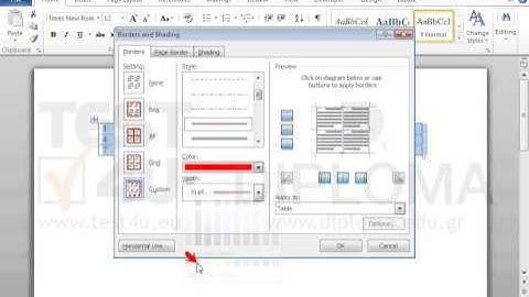 Change outside border (not the grid) of the table to 3 pt red, equal size, double line style .