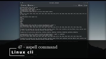 Linux CLI 47 🐧  aspell command