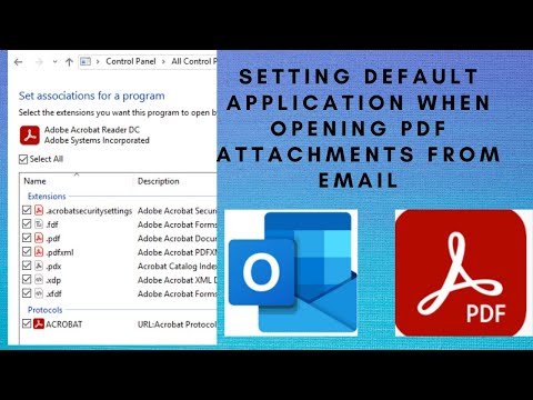Setting default application when opening pdf attachments from email | 4 easy ways