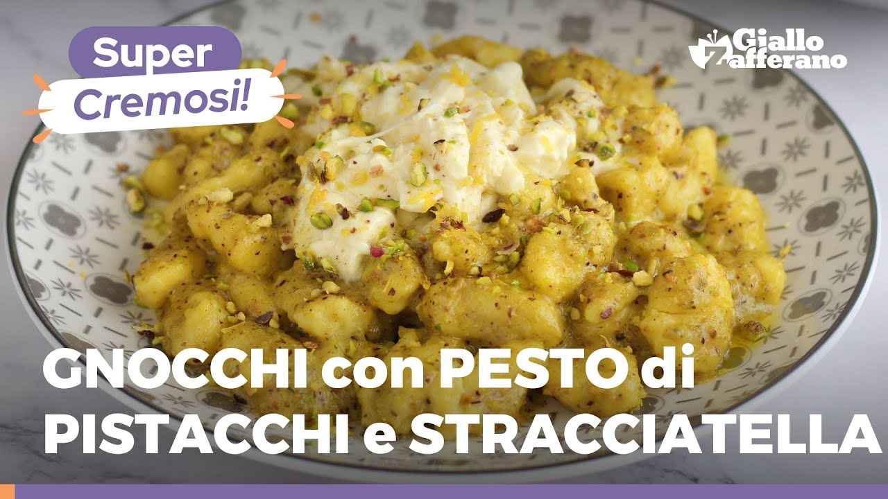 GNOCCHI con PESTO di PISTACCHI e deliziosa STRACCIATELLA! FATTI IN CASA