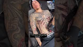 Falling Asleep to a STOMACH TATTOO is CRAZZzzzzzzy! #shorts #tattoo #tattoonumbingcream #tattooart