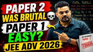 JEE Advanced 2026 Paper 1 &amp; 2 Analysis 🔥 Full Difficulty Breakdown + Expected Cutoff