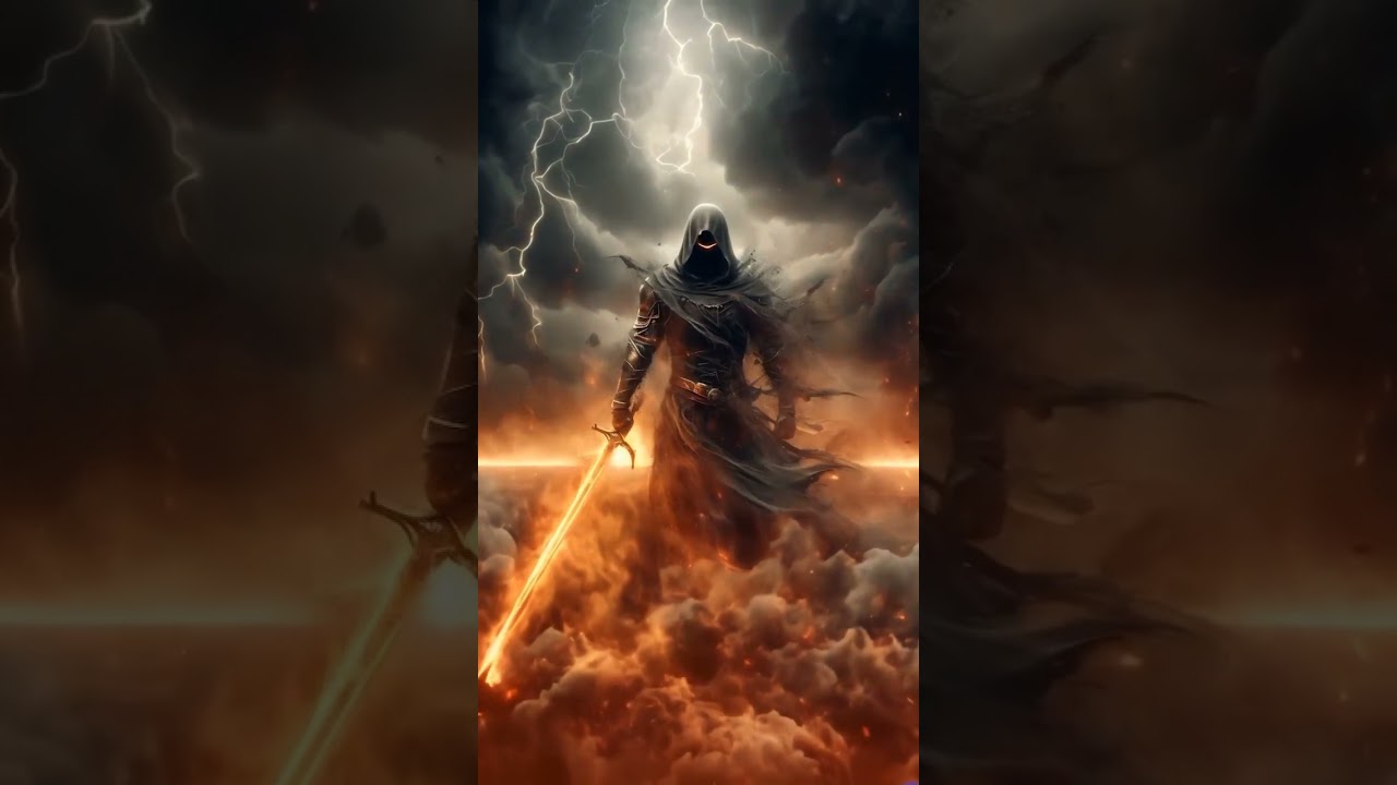 🔥 fantastic warrior and flame sword🔥 