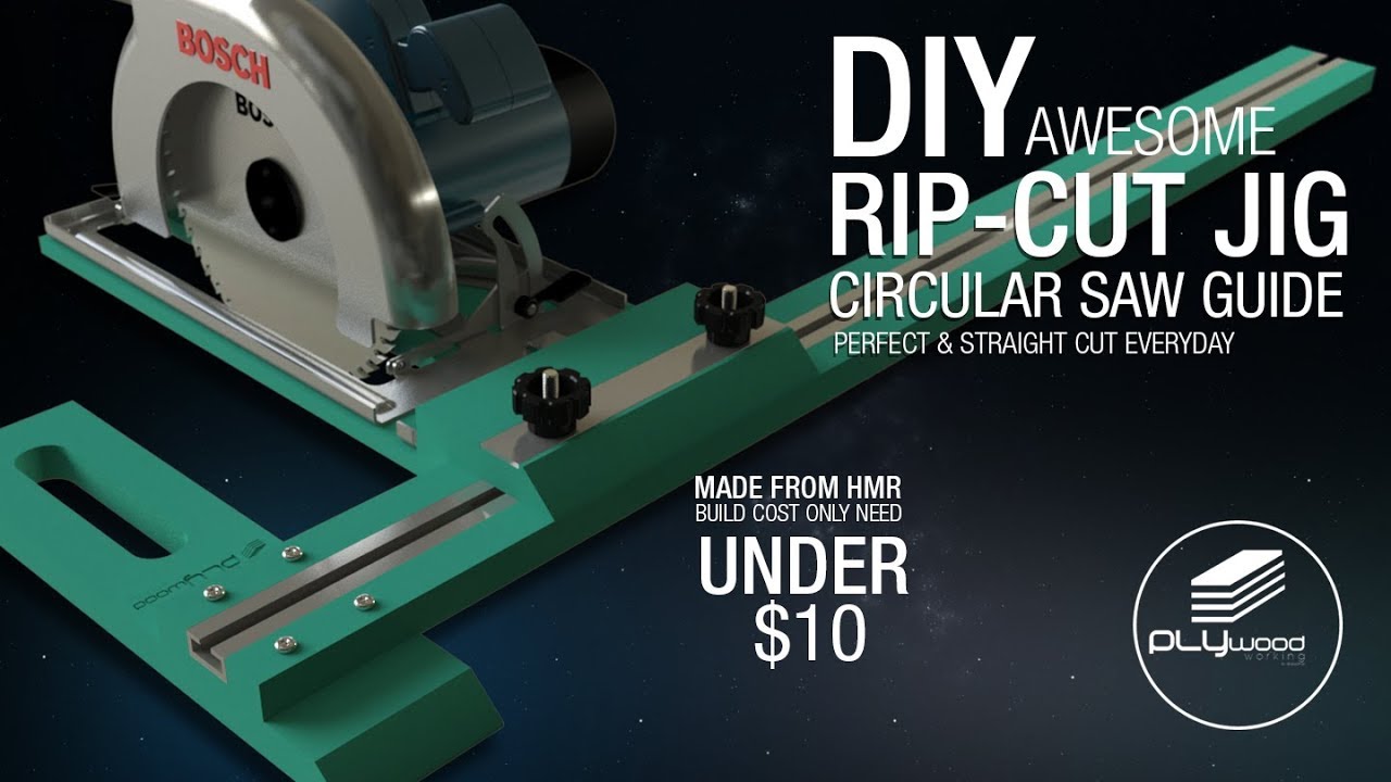 Diy Awesome Rip Cut circular Saw Guide Jig – Perfect Cut