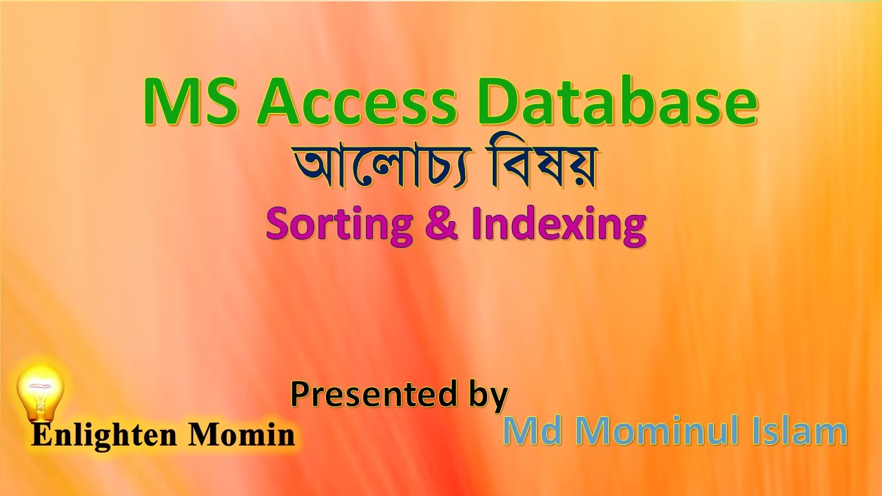 ms-access-database-part-7-sorting-indexing-youtube