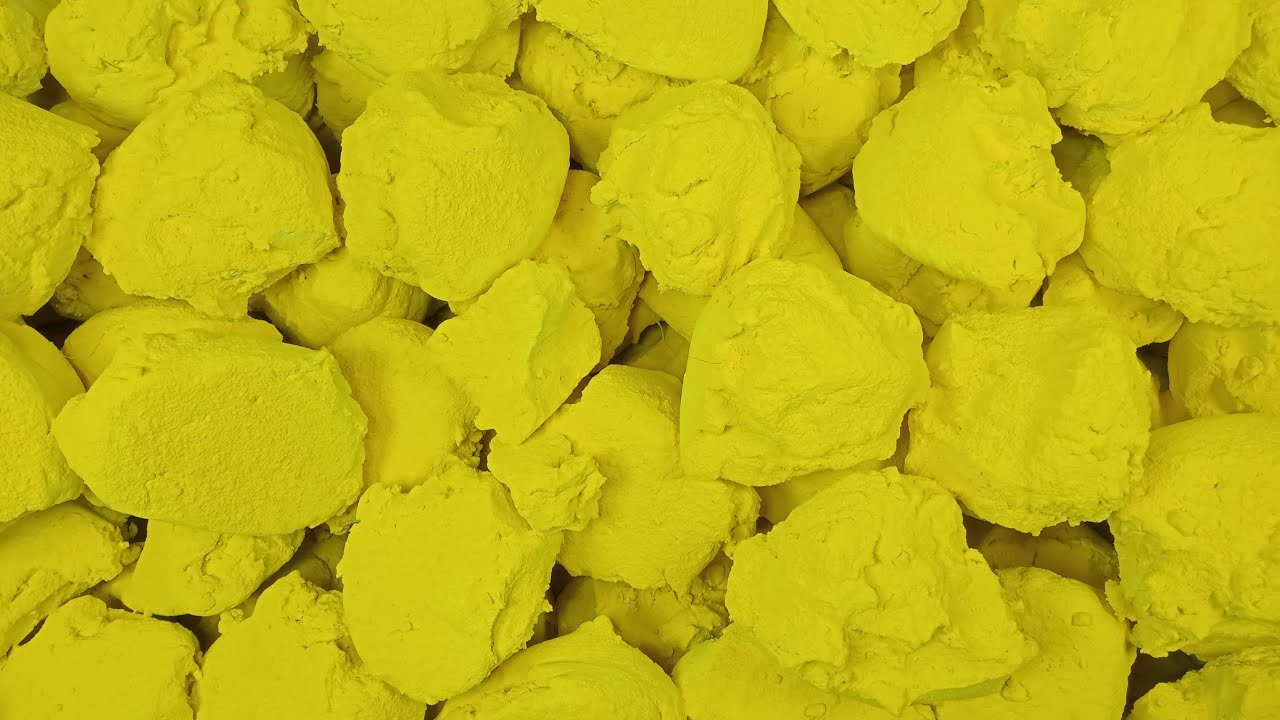 Soft Yellow gym Chalk blocks mass crush | crispy | satisfying | ASMR ...