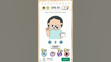 how many teeth he has level 212: Brain Test