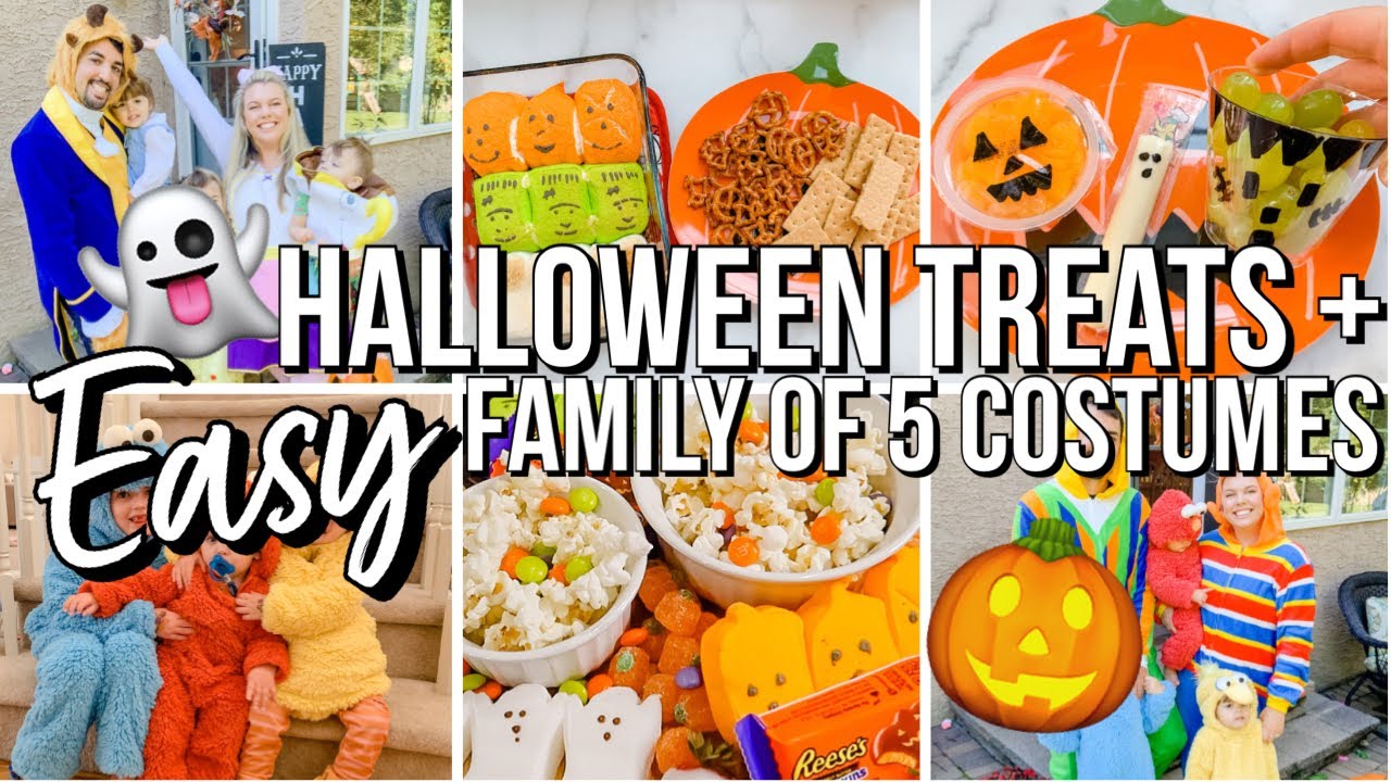 EASY HALLOWEEN TREATS + FAMILY OF 5 HALLOWEEN COSTUME IDEAS | HALLOWEEN  PARTY PREP 2022 - YouTube