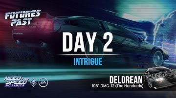 NFS:No Limits | Futures Past (DeLorean DMC-12) - Day 2 (Intrigue) | Special Event Guide