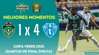 Thumbnail for MANAUS 1 X 4 PAYSANDU | MELHORES MOMENTOS | QUARTAS DE FINAL DA COPA VERDE 2025 | JOGO DE VOLTA