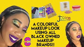 A colorful makeup look tutorial using all BLACK OWNED MAKEUP BRANDS!! Makeupdivaamber