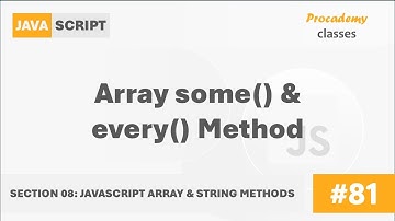 #81 The some() & every() Method | Array & String Methods | A Complete Modern JavaScript Course