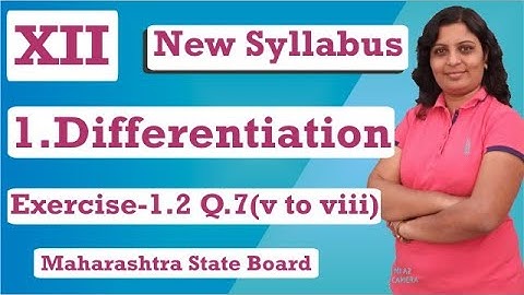 1.DIFFERENTIATION | Exercise - 1.2 Q.7 ( v to viii ) | CLASS 12th NEW SYLLABUS