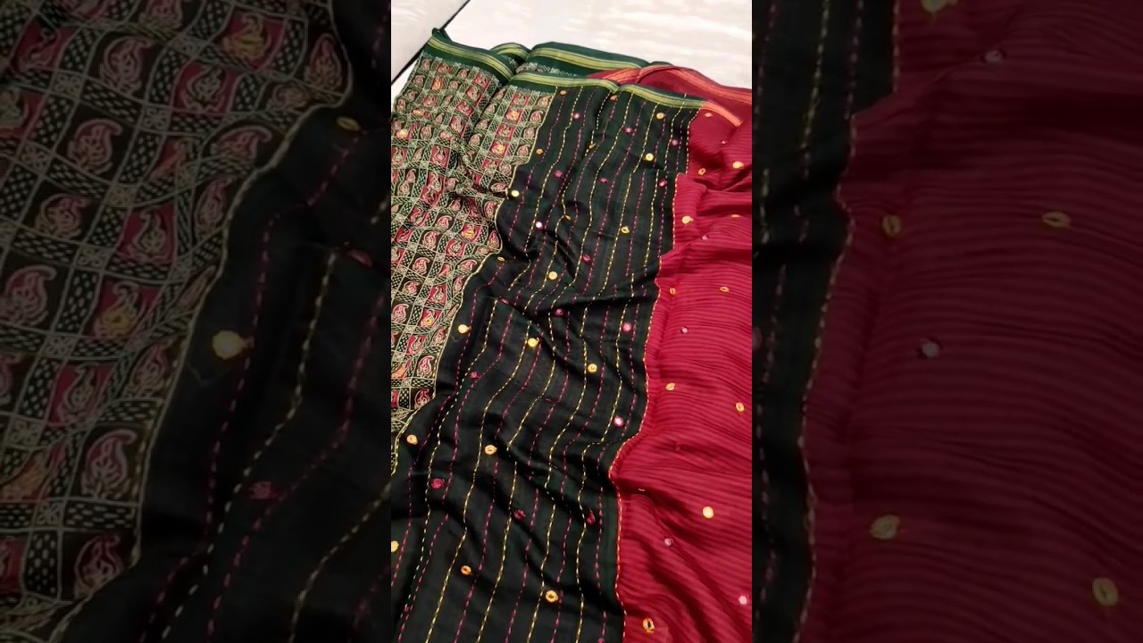 Katha work saree 