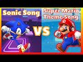 Sonic Song vs Super Mario Theme Song - Tiles Hop