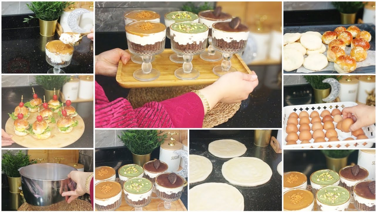 روتين رمضاني🌙من ليوم جربي هاد تحلية عمركي تعكزي عليها كتجي خطيرة/وعجين واحد وجدت ميني برغر وبيتزا👌