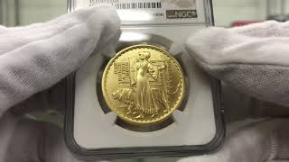 2001 英国 ブリタニア 100ポンド金貨 1オンス プルーフ NGC PF 70 UC 最高鑑定 完全未使用品 ブリタニア&ライオン