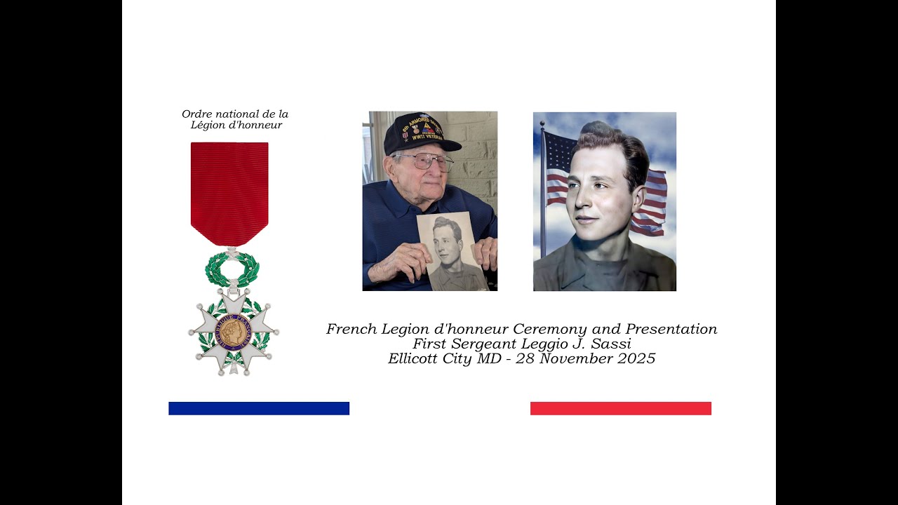 French Legion of Honor Ceremony for WWII Veteran Lee Sassi