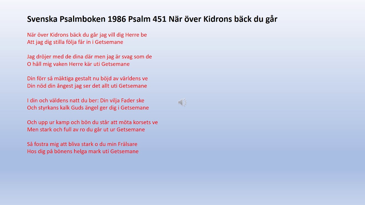 Psalm 451 N r ver Kidron B ck Du G r YouTube Psalm 451 n r ver kidron b ck du g r youtube