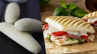 خبز البانيني أحسن من المخبازات بمكونات بسيطة جداااا          #Recette Pain Panini Maison#