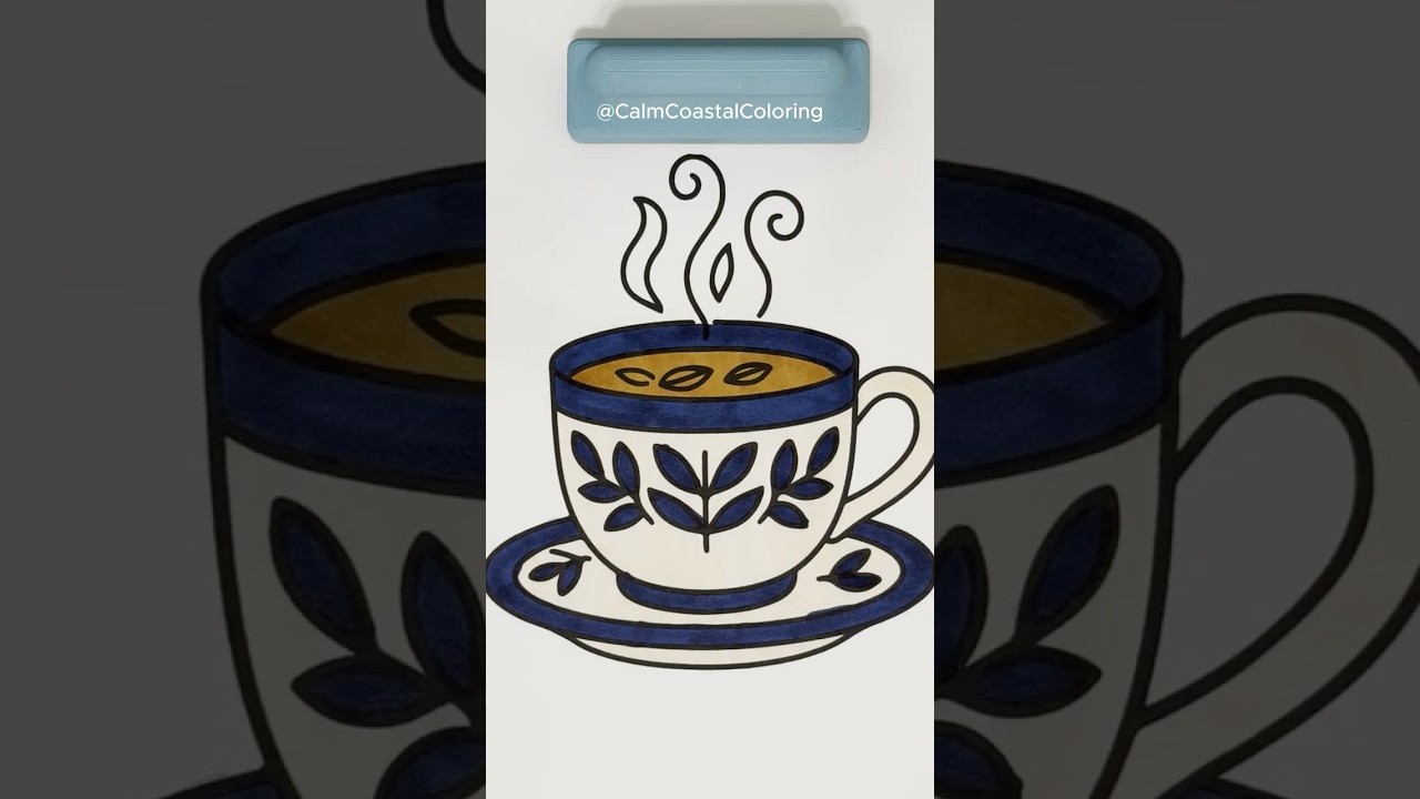 Relaxing Tea Coloring ✨ Marker ASMR 