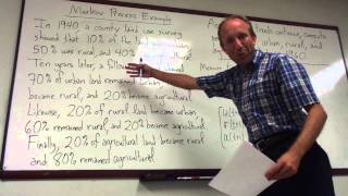 Example of Setting Up a Markov Process matrix