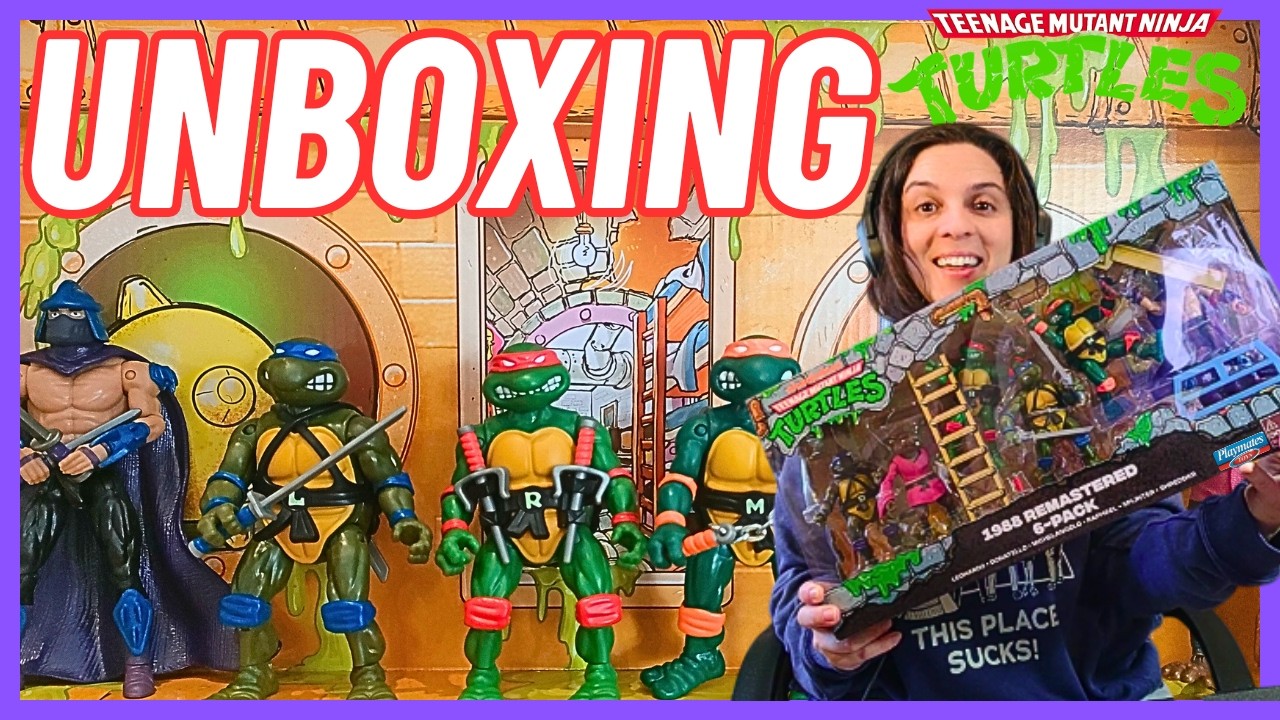 UNBOXING Playmates Toys 1988 TMNT Remastered 6 pack!! MIS PRIMERAS FIGURAS DE LAS TORTUGAS NINJA!!!