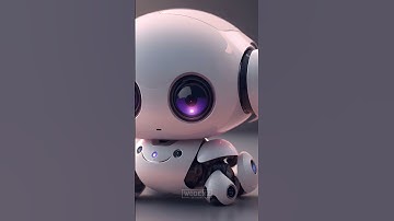 Cute small modern robot background
