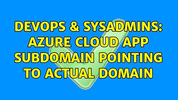 DevOps & SysAdmins: Azure cloud app subdomain pointing to actual domain