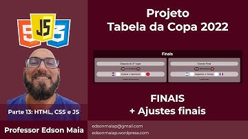 Curso de HTML, CSS e JS Projeto Tabela da Copa 2022 parte 13 Final da Copa Ajustes finais